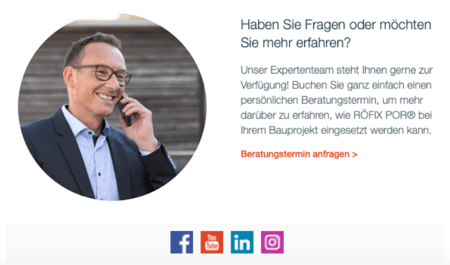Screenshot aus E-Mail